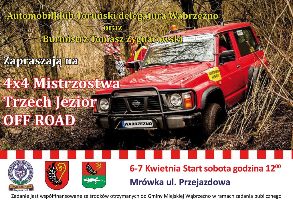 Plakat Off Road MistrzostwaTrzech Jezior – 6-7 kwietnia br.