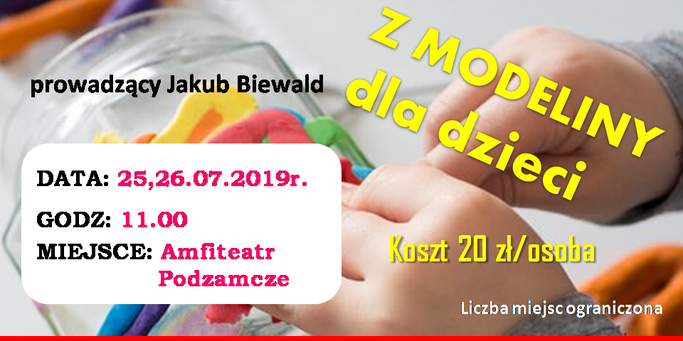 Wąbrzeźno.warsztaty z modeliny dla dzieci.25,26.07.Amfiteatr