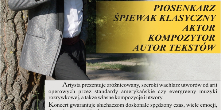 Wąbrzeźno. Andrzej Kubacki wystąpi w Wąbrzeźnie – 24.11.2019r. WDK-godz. 18.00