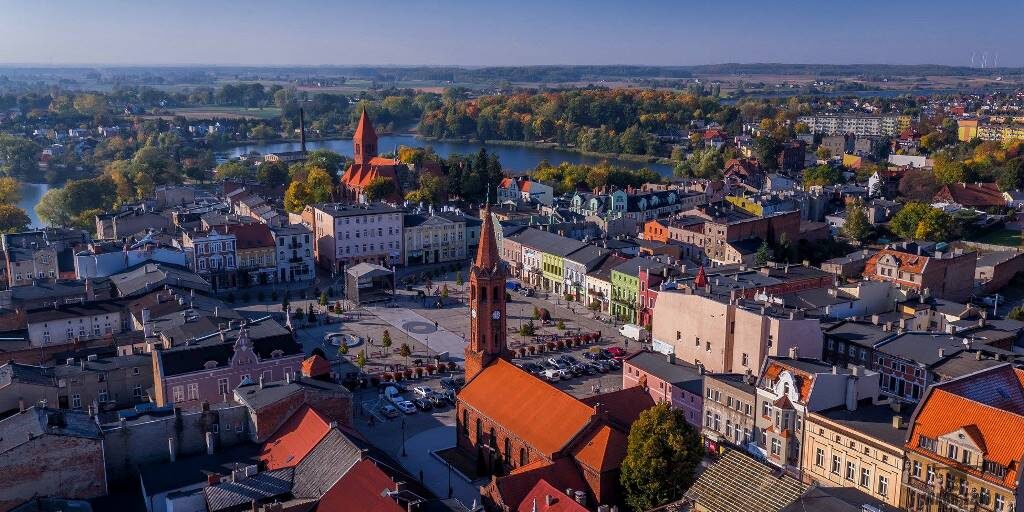 Zdjęcie Centrum Miasta Wąbrzeźna z lotu drona