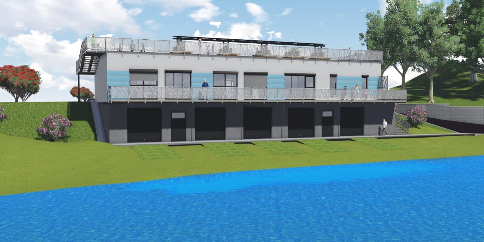 Wąbrzeźno. Wizualizacja nowego budynku przystani sportów wodnych, obiektu, który stanie nad Jeziorem Zamkowym-wrzesien 2020 r (1)