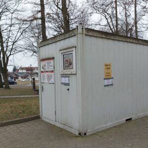 Zdjęcie punktu testów na koronawirusa