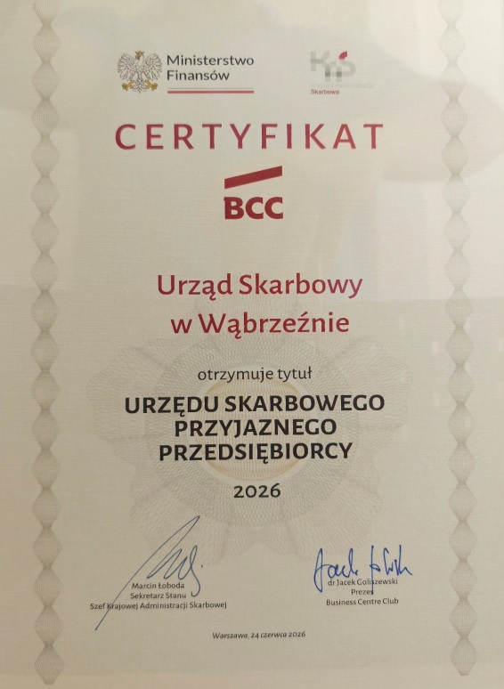 certyfikat Urząd Skarbowy